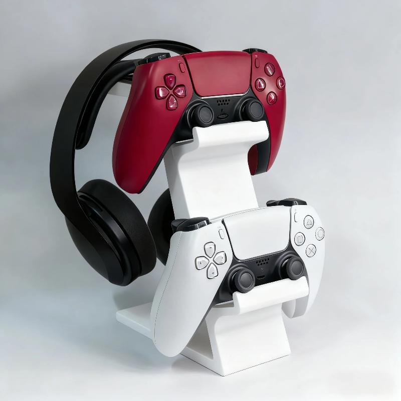 Gaming Console Cartoon - 3-in-1 controllerstandaard voor bureau met hoofdtelefoonhouder,
