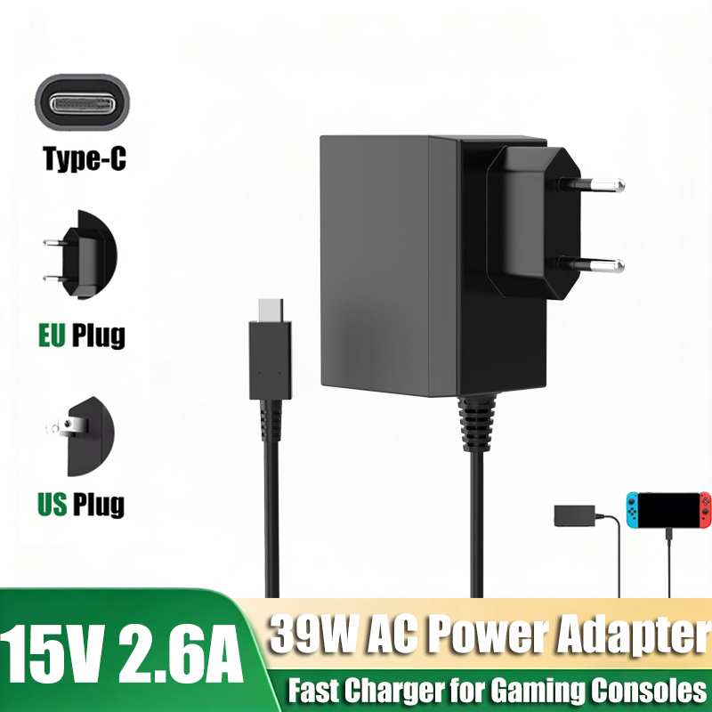 Gaming Console Type - AC 100-240V Type-C Oplader 15V 2.6A