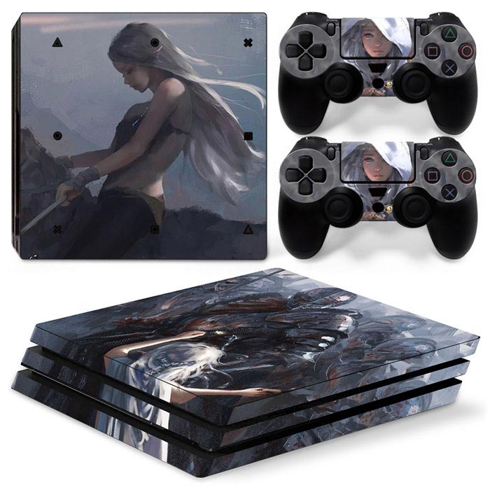 Gaming Console Drawing - Leuke Meisje Stijl Beschermende Sticker Voor